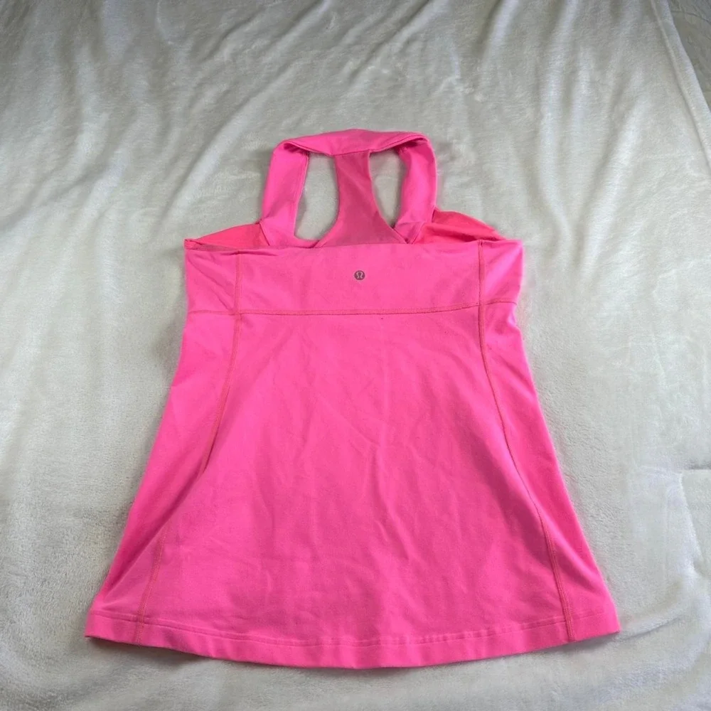 Lululemon pink striped racerback tank top y2k vintage athletic workout